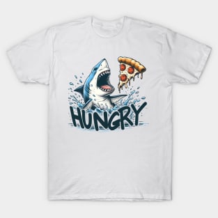 Funny Shark with Pizza, Pizza Lover T-Shirt